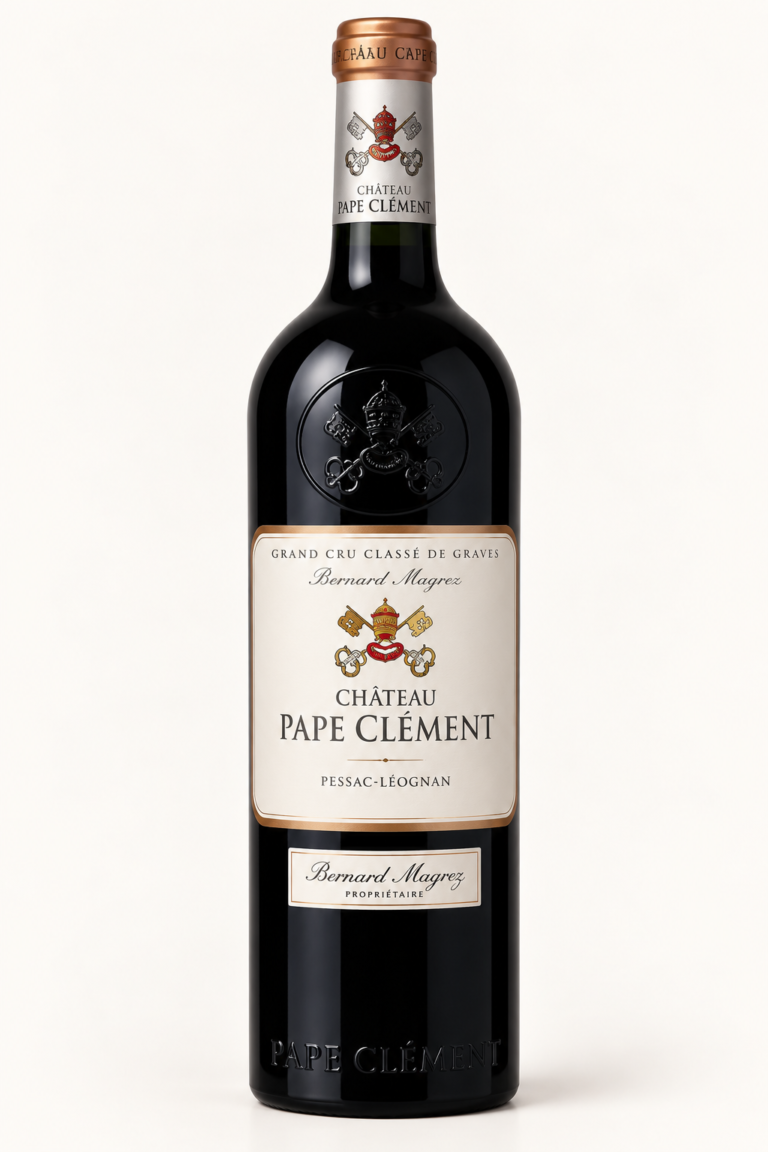 bouteille château pape clément en studio