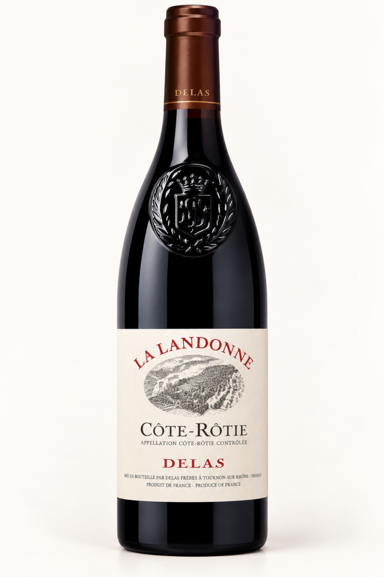 bouteille delas côte rôtie élégante