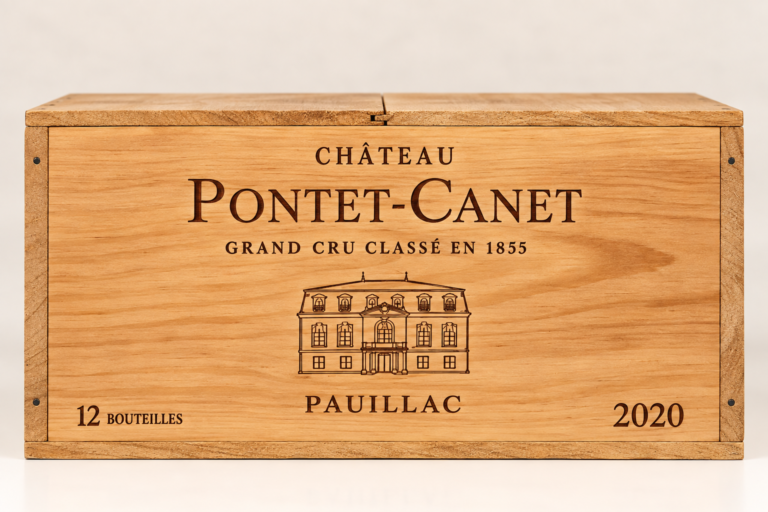 caisse en bois du château pontet canet